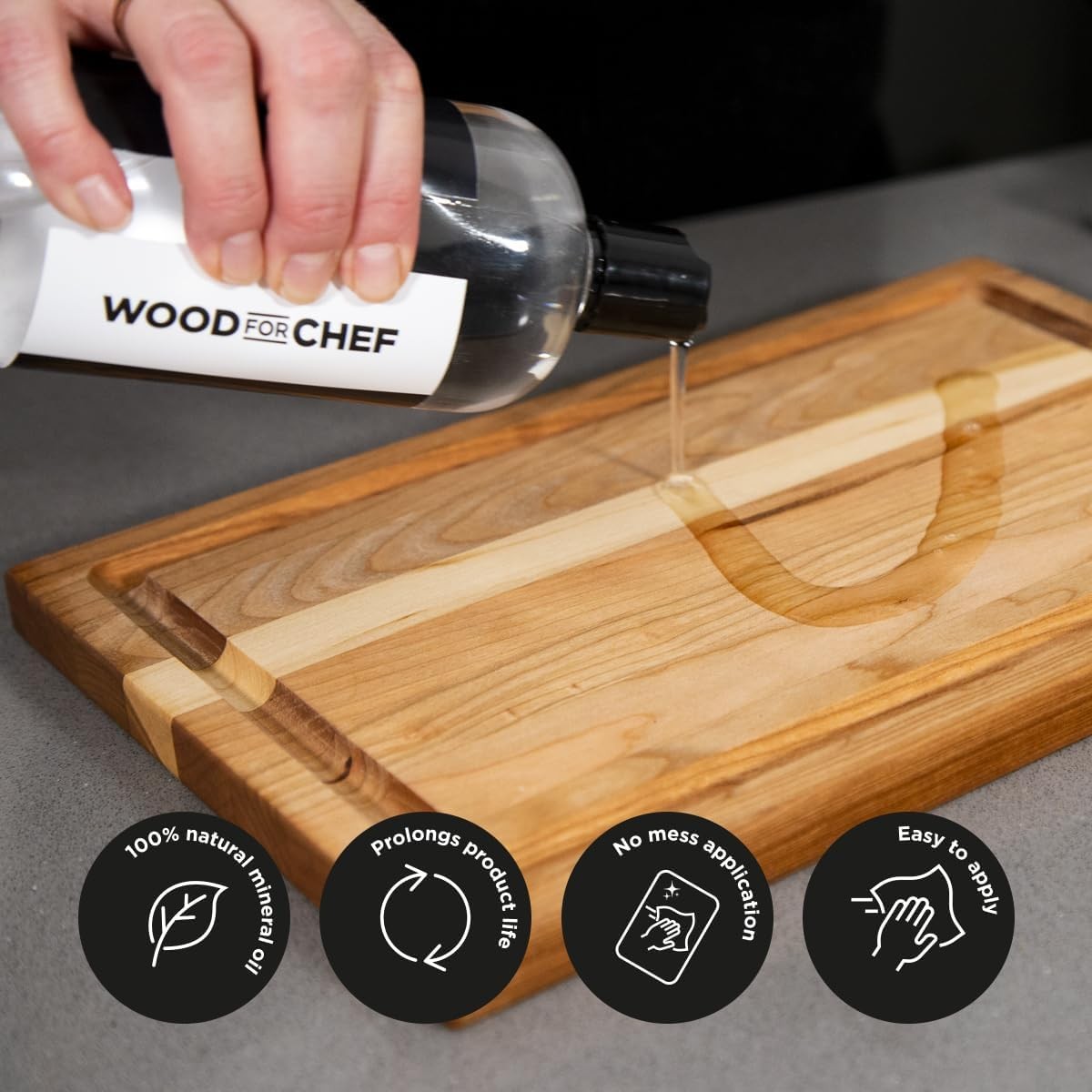 Cutting Board Food Grade Mineral Oil (8,5 oz) – Revitalize Cutting Board, But…