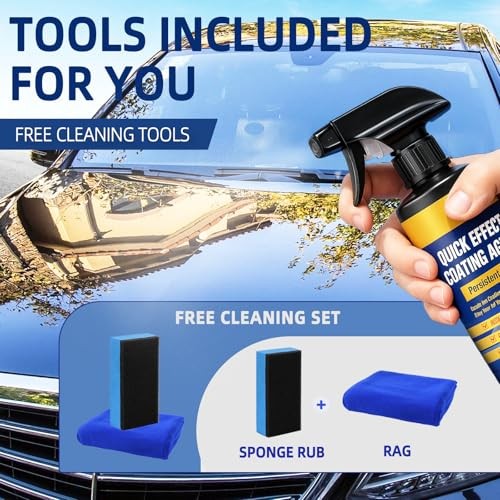 2Pcs Advanced Car Quick-Acting Coating Agent Spray, Scratch Wax Polish