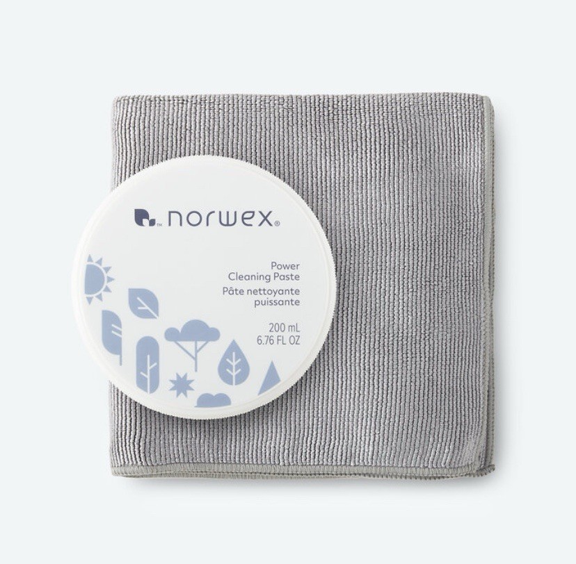 NEW Norwex Power Cleaning Paste Large Size 200mL 6.76 Oz Envirocloth BUNDLE