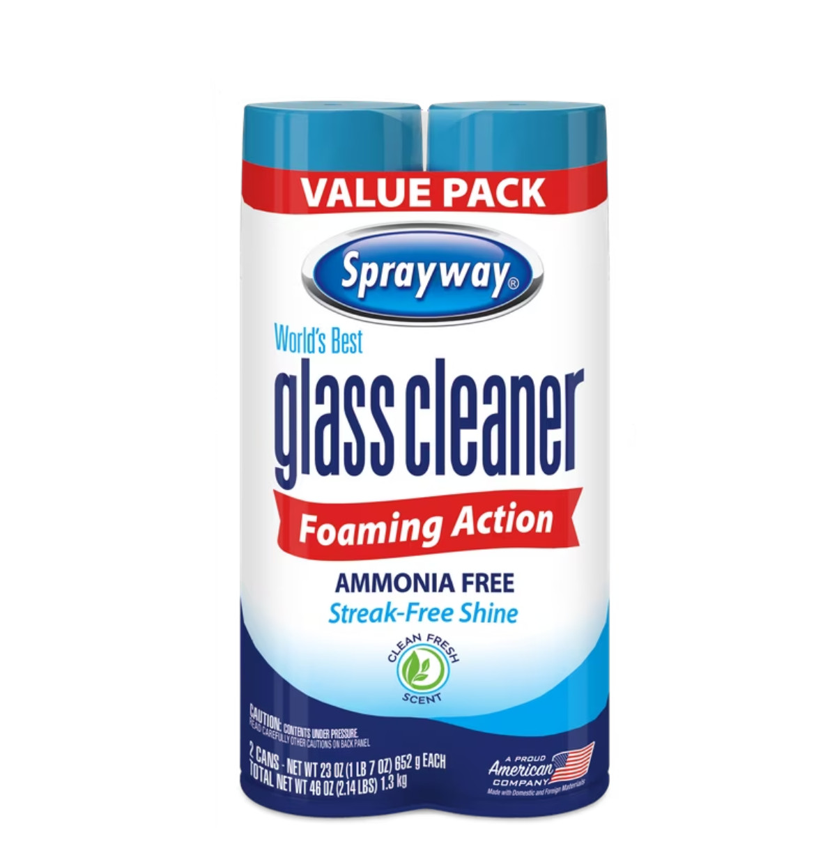 (6 pack) Sprayway Glass Cleaner Foaming Aerosol Spray, 19 oz, 2-Pack