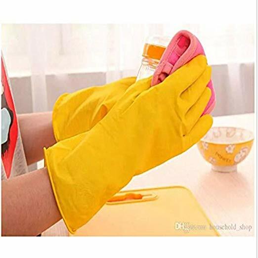 Tsyware 12 Gloves 6 Pairs Unbreakable Heavy Duty Kitchen Rubber Cleaning Gloves