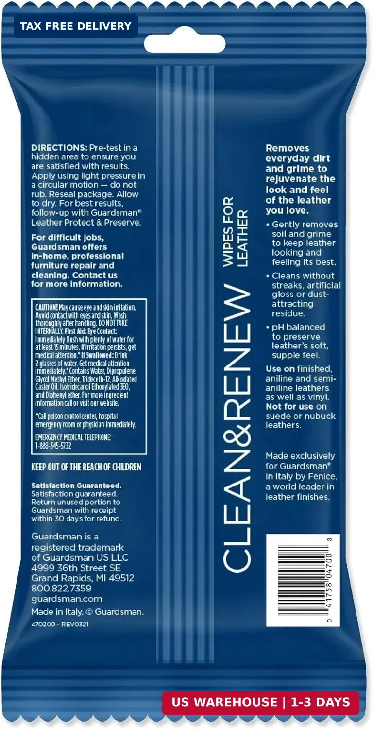 Guardsman Clean and Renew Leather Protector for Leather Furniture & Car Interior