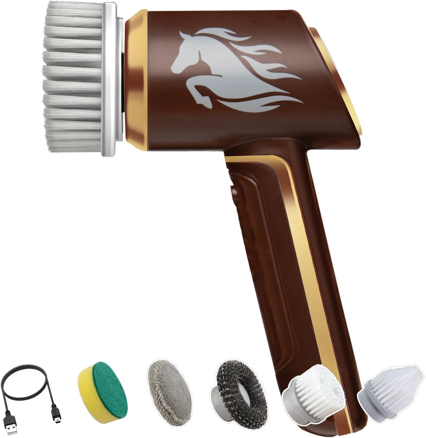 Ruby Horsepower Scrubber Gold Edition – 350 RPM Cordless Power Scrubber
