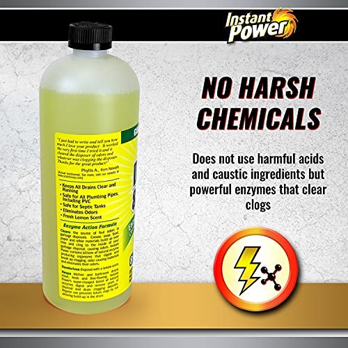 Disposal and Drain Cleaner – Liquid Enzyme Clog 33.8 Fl Oz (Pack of 1)