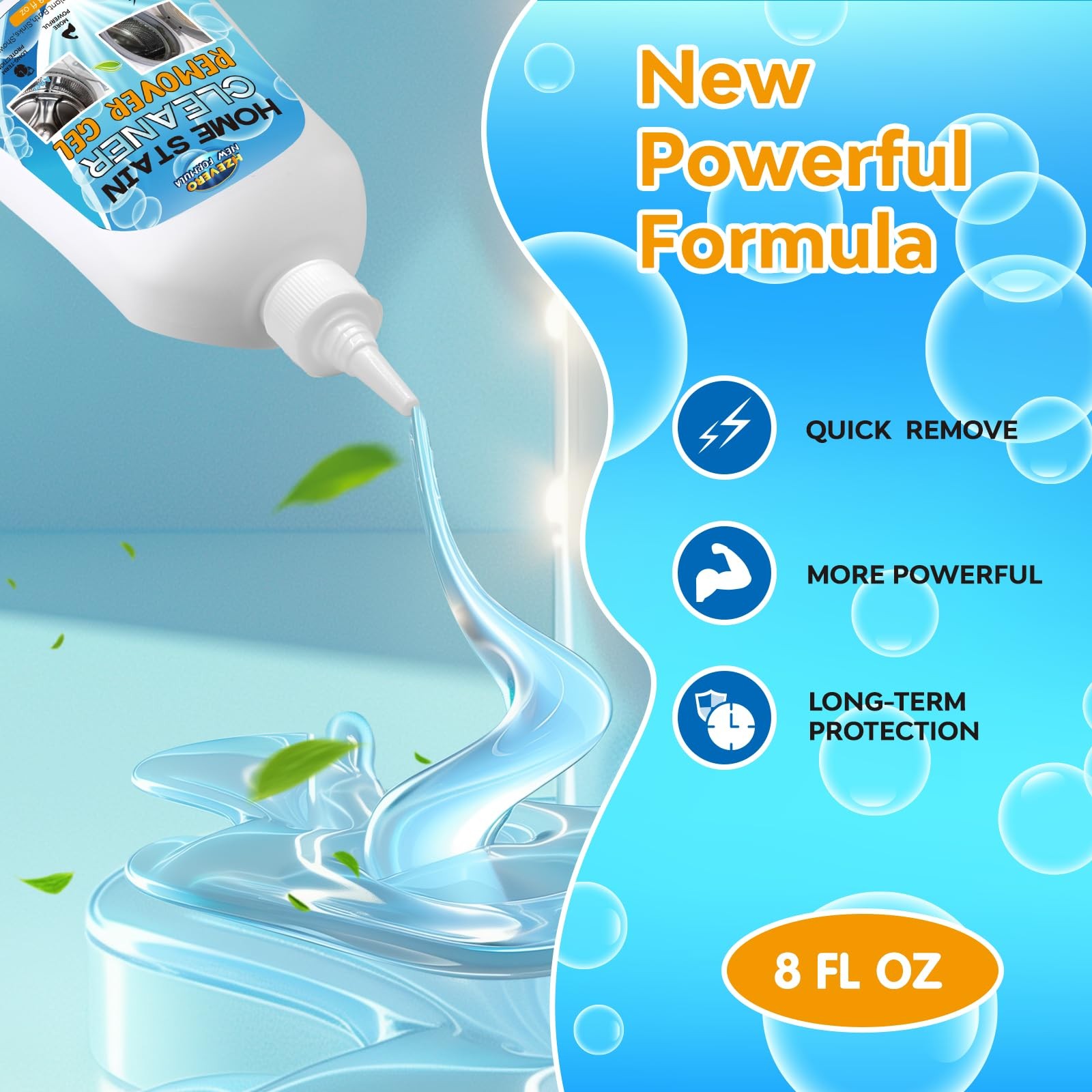 Mold Stain Remover Gel, Washing Machine Cleaner for Front Loader Washer Gaske…