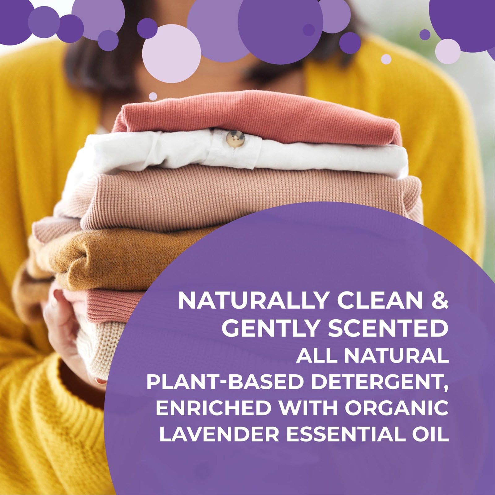 Clean Roots Lavender Laundry Detergent Organic Plant-Based, 55 Loads 92.9 Fl Oz
