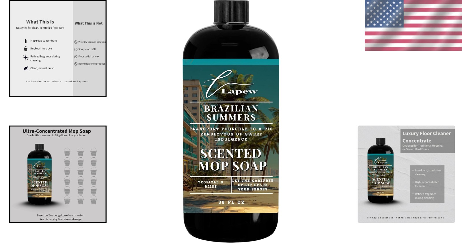 Brazilian Waves Floor Cleaner Concentrate – Low-Foam Formula