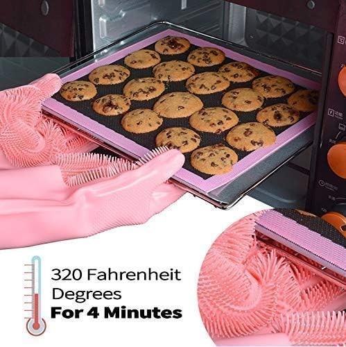 Silicone Hand Gloves for Dish Washing Kitchen Bathroom Car Cleaning Pack of 1