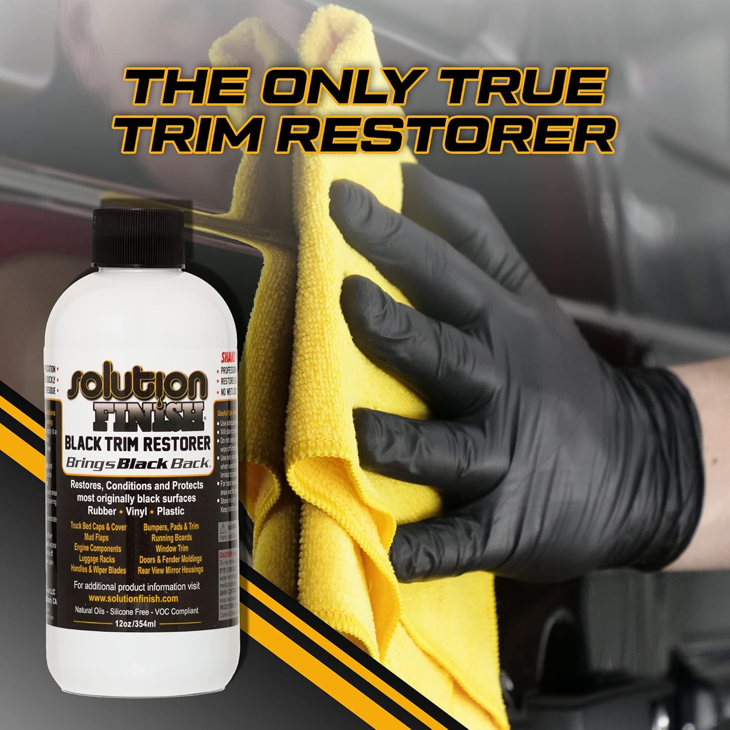 Solution Finish Black Trim Restorer 12 Oz Vinyl Plastic Cleaner Protector
