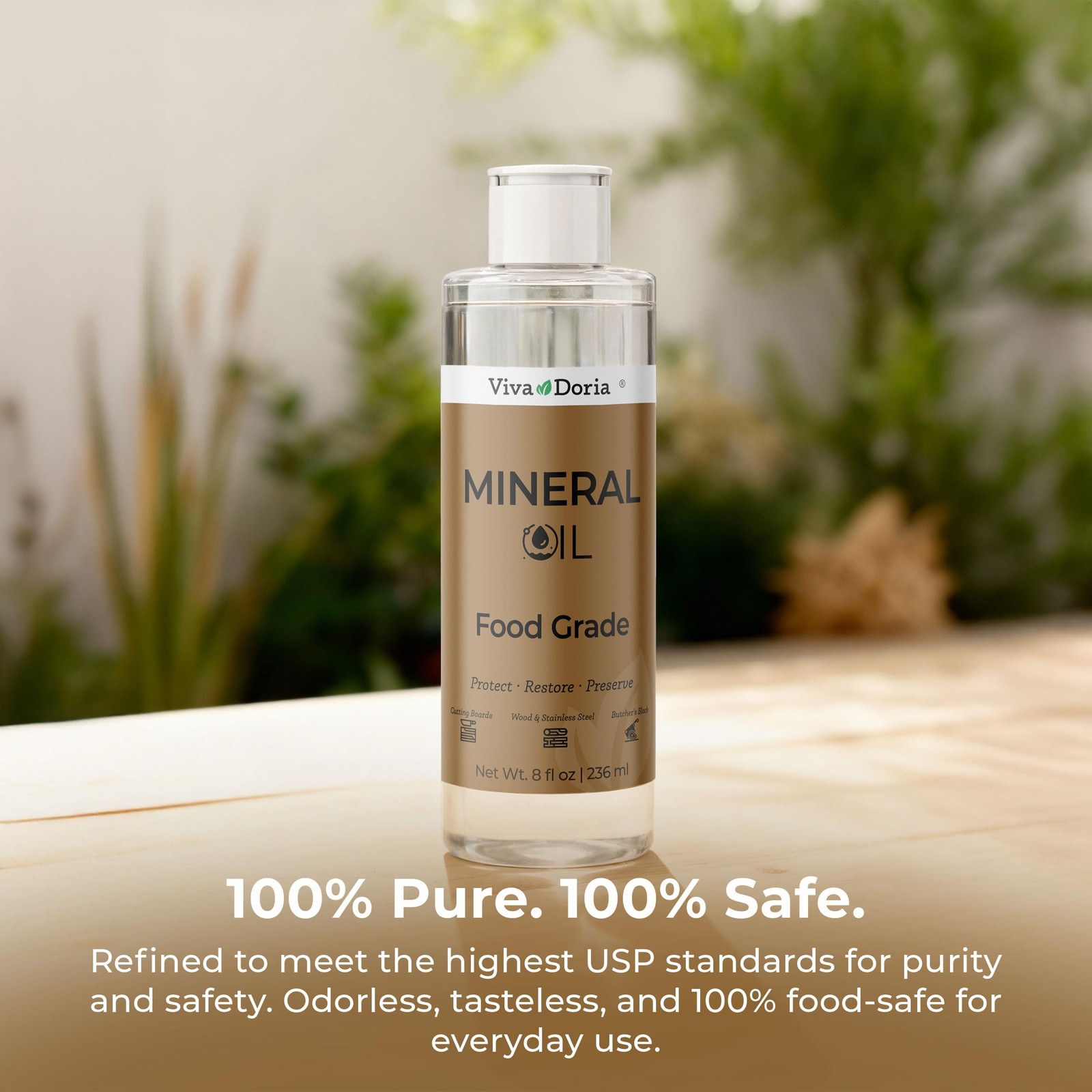 Food Grade Mineral Oil, Conditioner for Wood Cutting Board, Countertop, Butch…