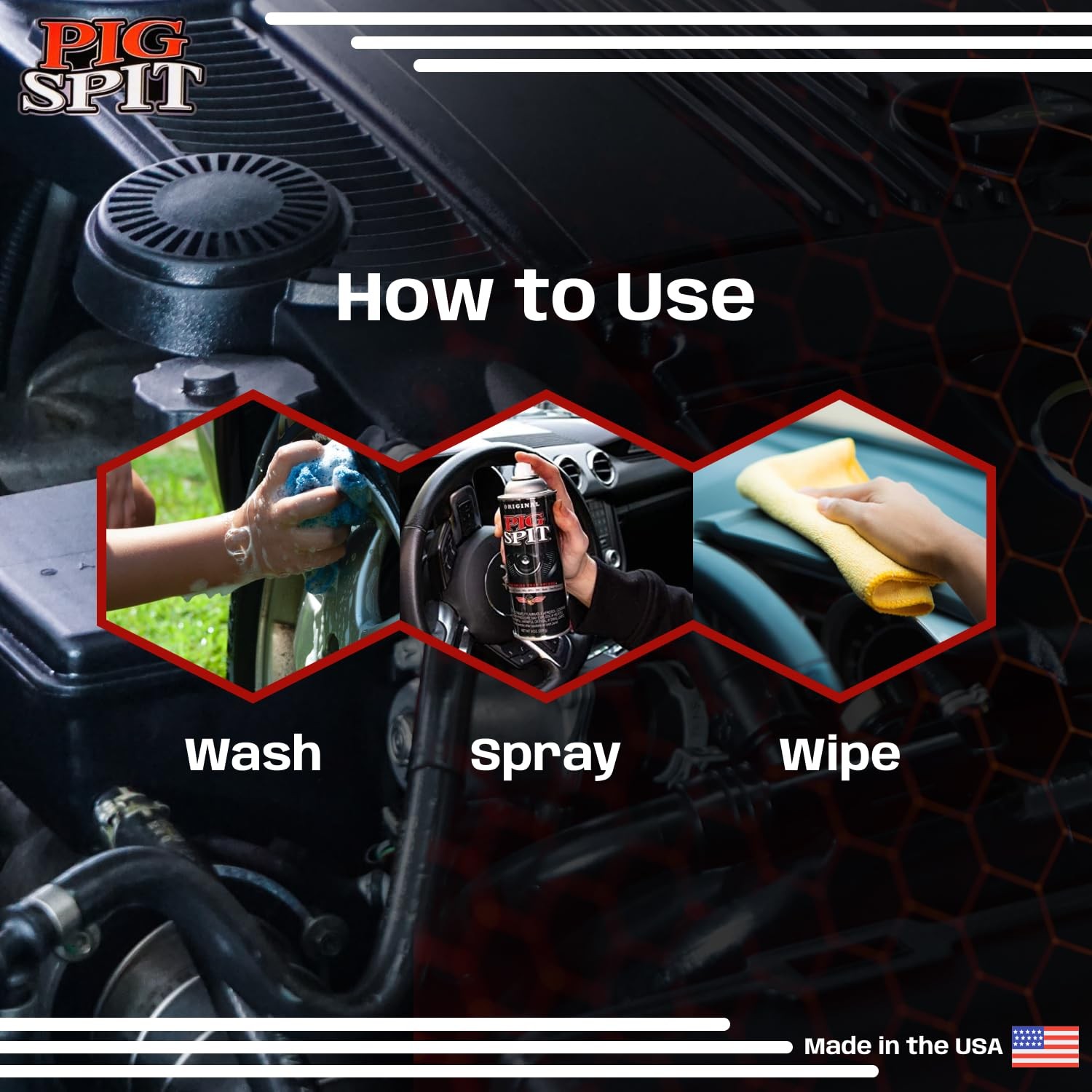 Engine Shine for Trim, Tires & Vinyl | Restores Faded Black Plastic | 9 oz.