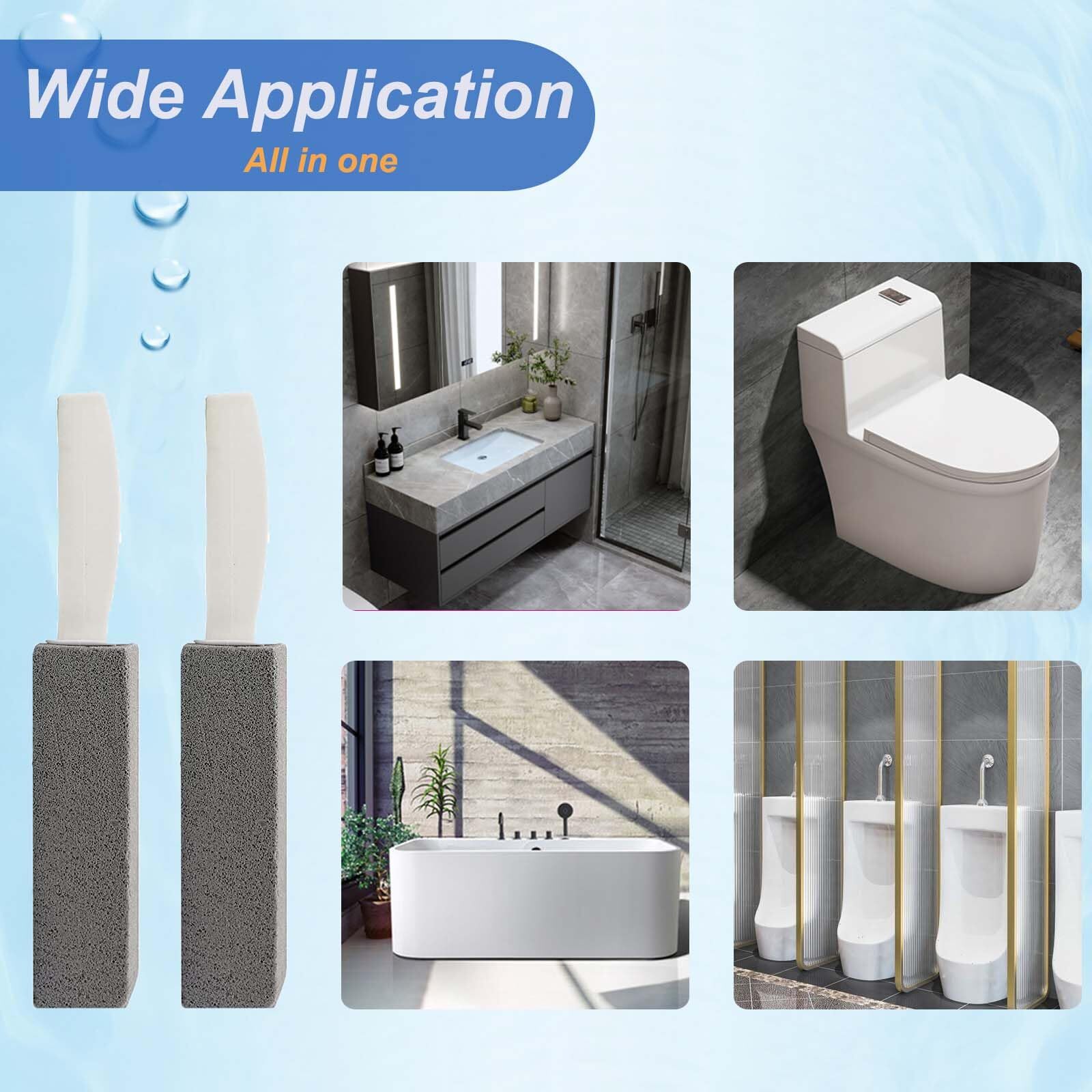 8 Pack Pumice Stone For Toilet Cleaning With Handle Pumice Scouring Stick For Ho