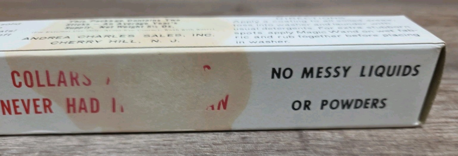 NOS Magic Wand Spot /Stain Remover Sticks 2 Sticks In Box 5oz Package
