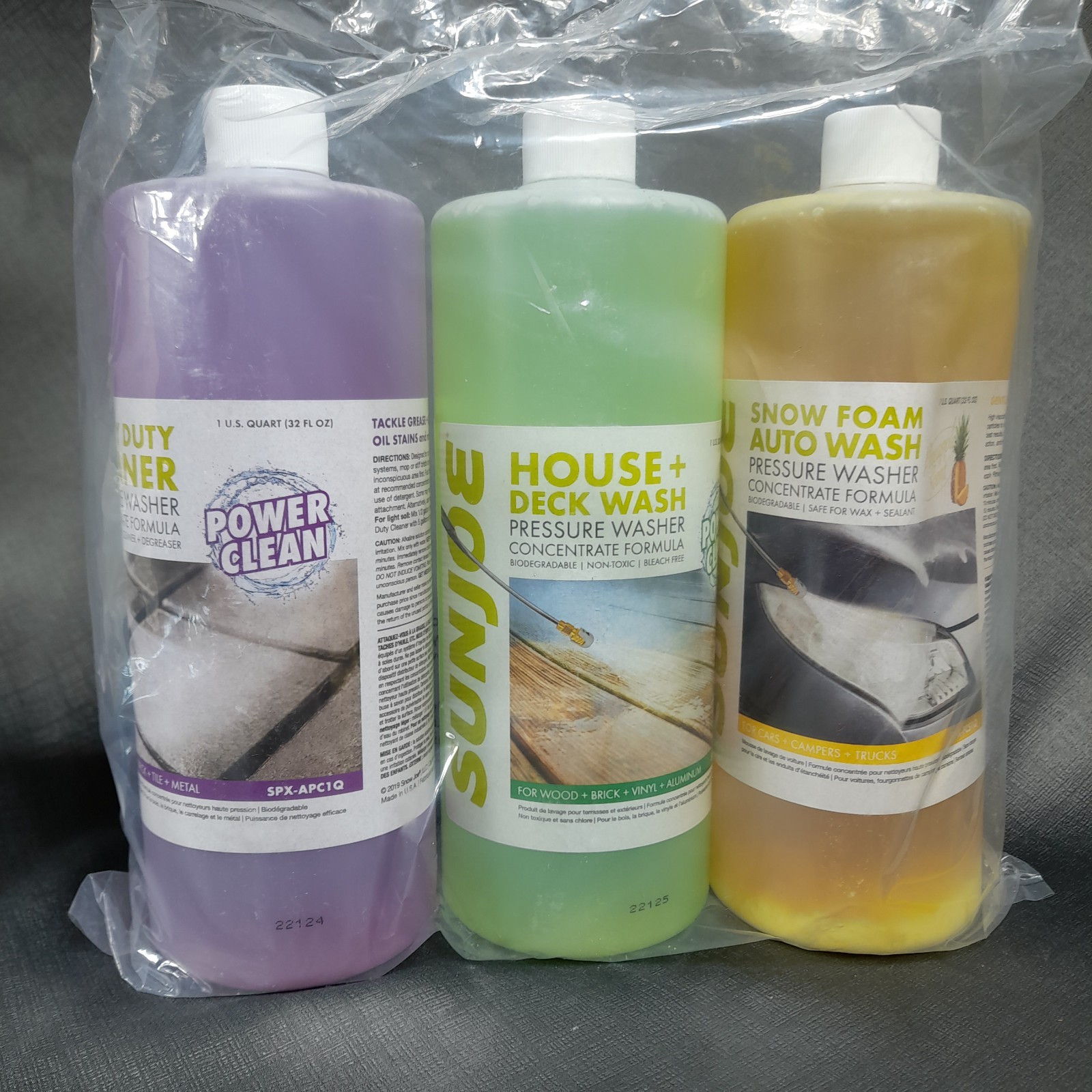 Sun Joe 3 Pack Pressure Washer Concentrate Formula, Biodegradable Detergent Trio