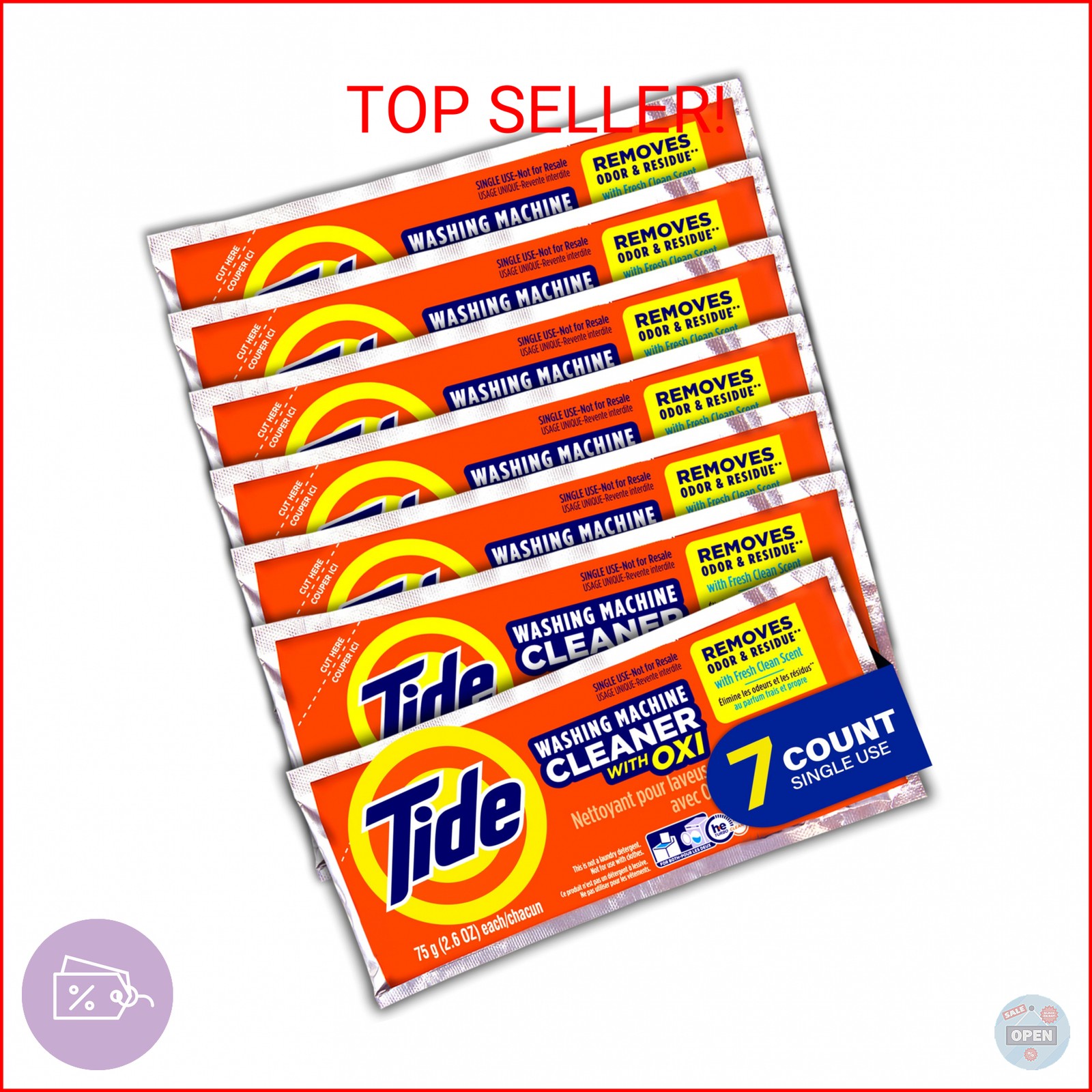 Washing Machine Cleaner by Tide, Washer Machine Cleaner with Oxi for Front and T