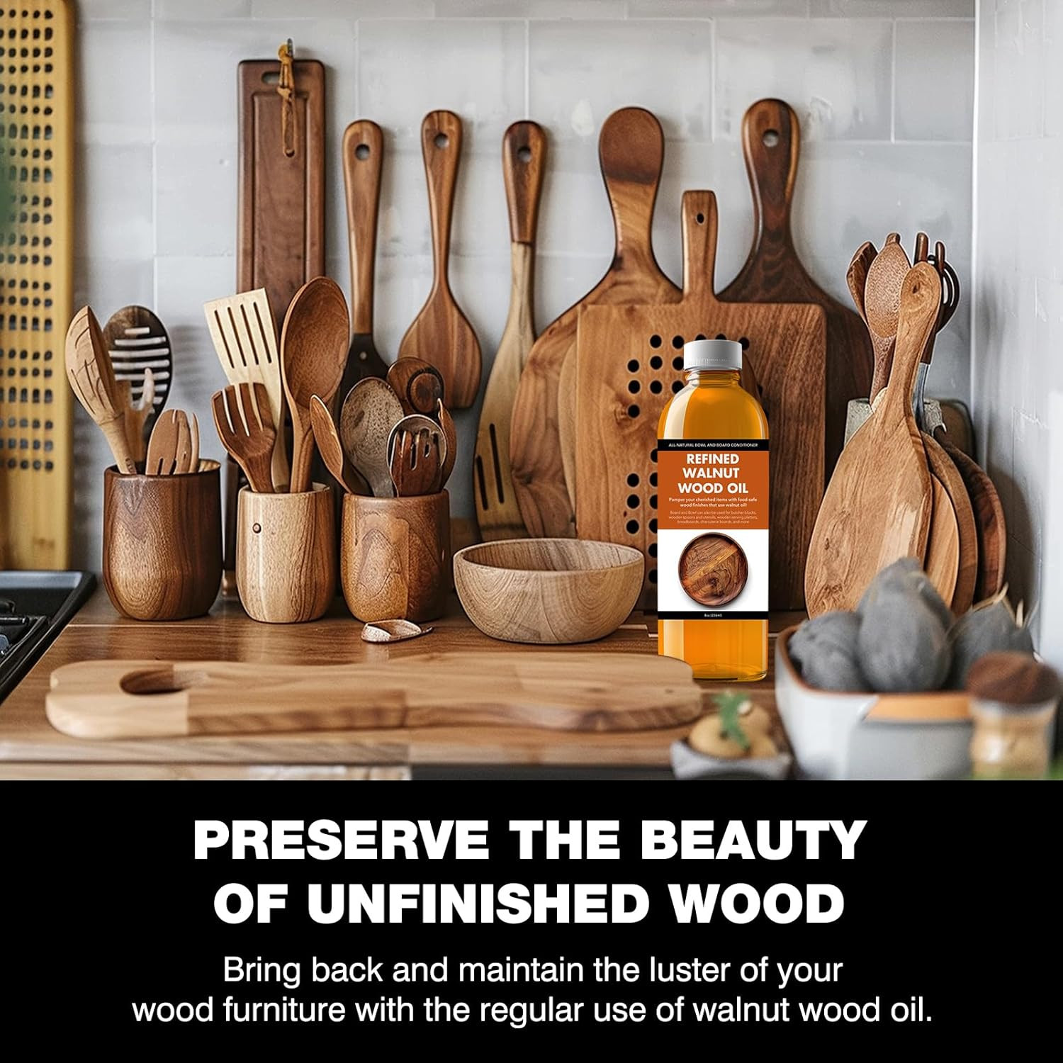 High-Performance Walnut Wood Oil Bowl Conditioner – Walnut Oil for Wood – Cleans