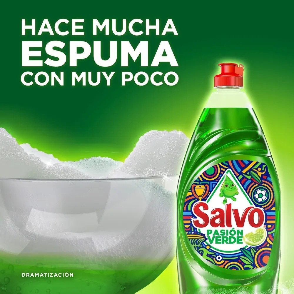 Salvo🍋Pasión Verde Jabón Lavatrastes 900ml / Salvo🍋Dish Soap Detergent 30oz