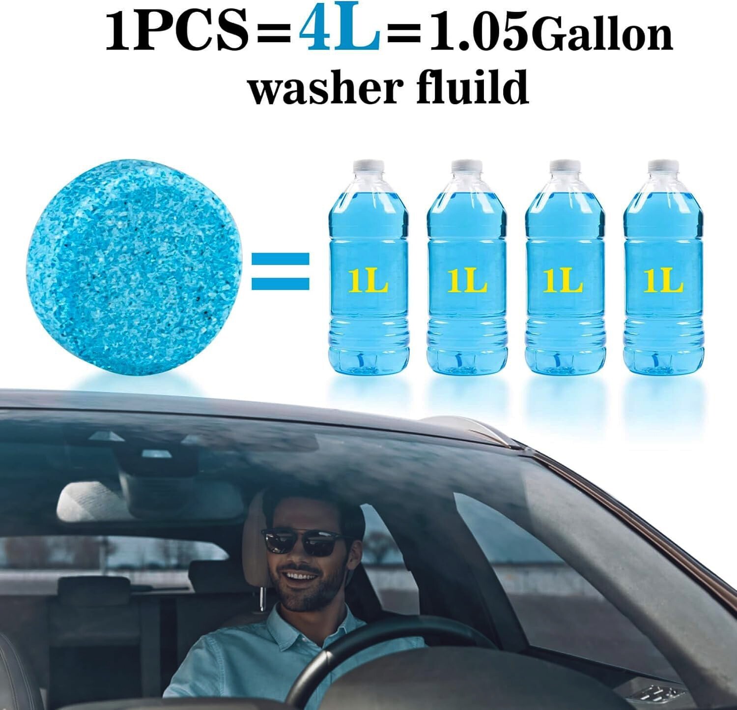 Sukh Car Windshield Washer Tablets – Washer Fluid Tablets Glass Cleaner Concentr