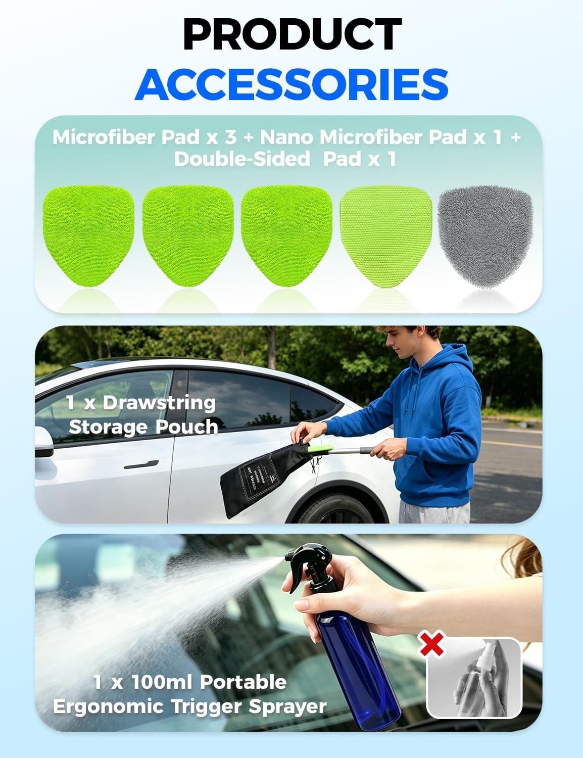 XINDELL 24-inch Windshield Cleaner Tool – Upgrade Large Head Car Interior&Ext…