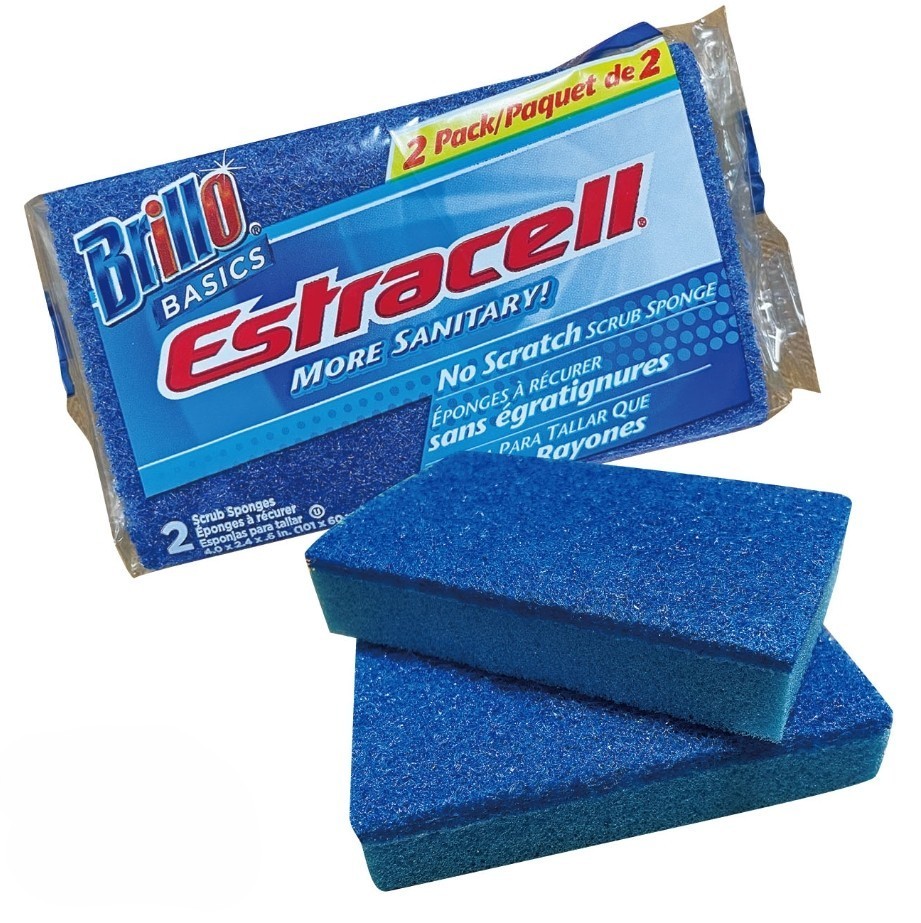 Brillo Basics Green Apple Dish Soap (2-Pack) + Scrub Sponge 3 Piece Cleaning Kit