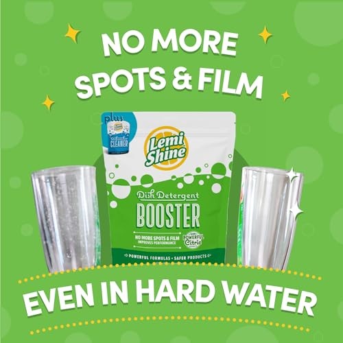 Lemi Shine Dish Detergent Booster 38 oz Hard Water Stain Remover Citric Acid