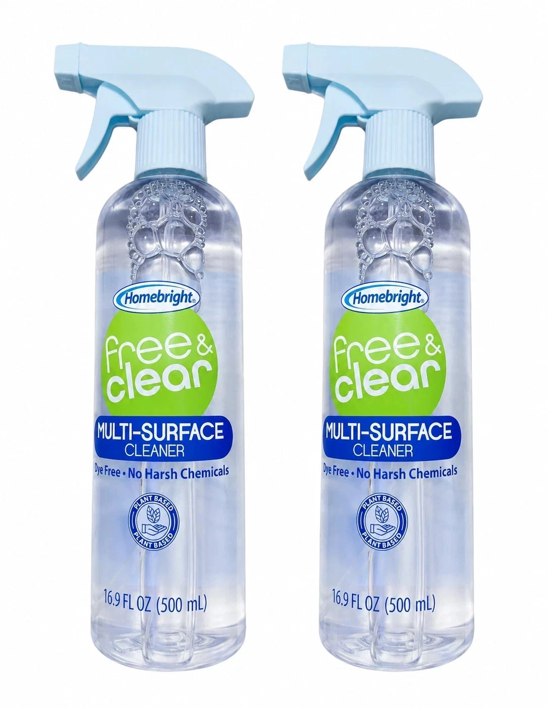 Homebright Multi-Surface Cleaner Spray 16.9 fl oz, Fragrance Free, Plant Based