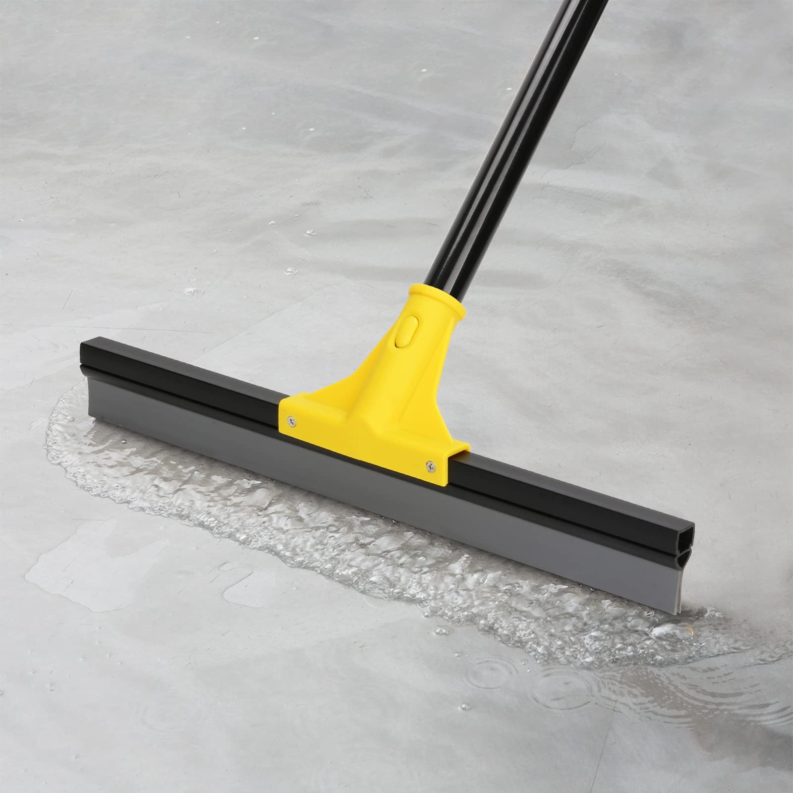 Squeegee Broom for Floor, 18” Heavy Duty Rubber Wiper with 60” Long Handle …