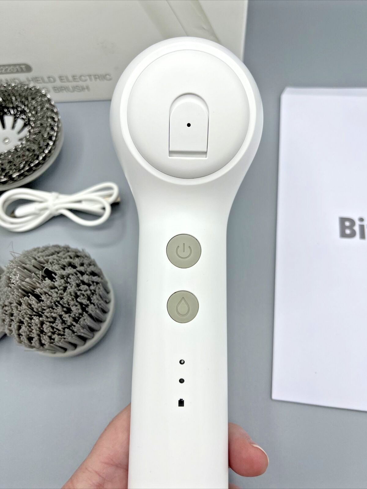 Bifoheek Rechargeable Electric Spin Scrubber, Power Cleaning Brush