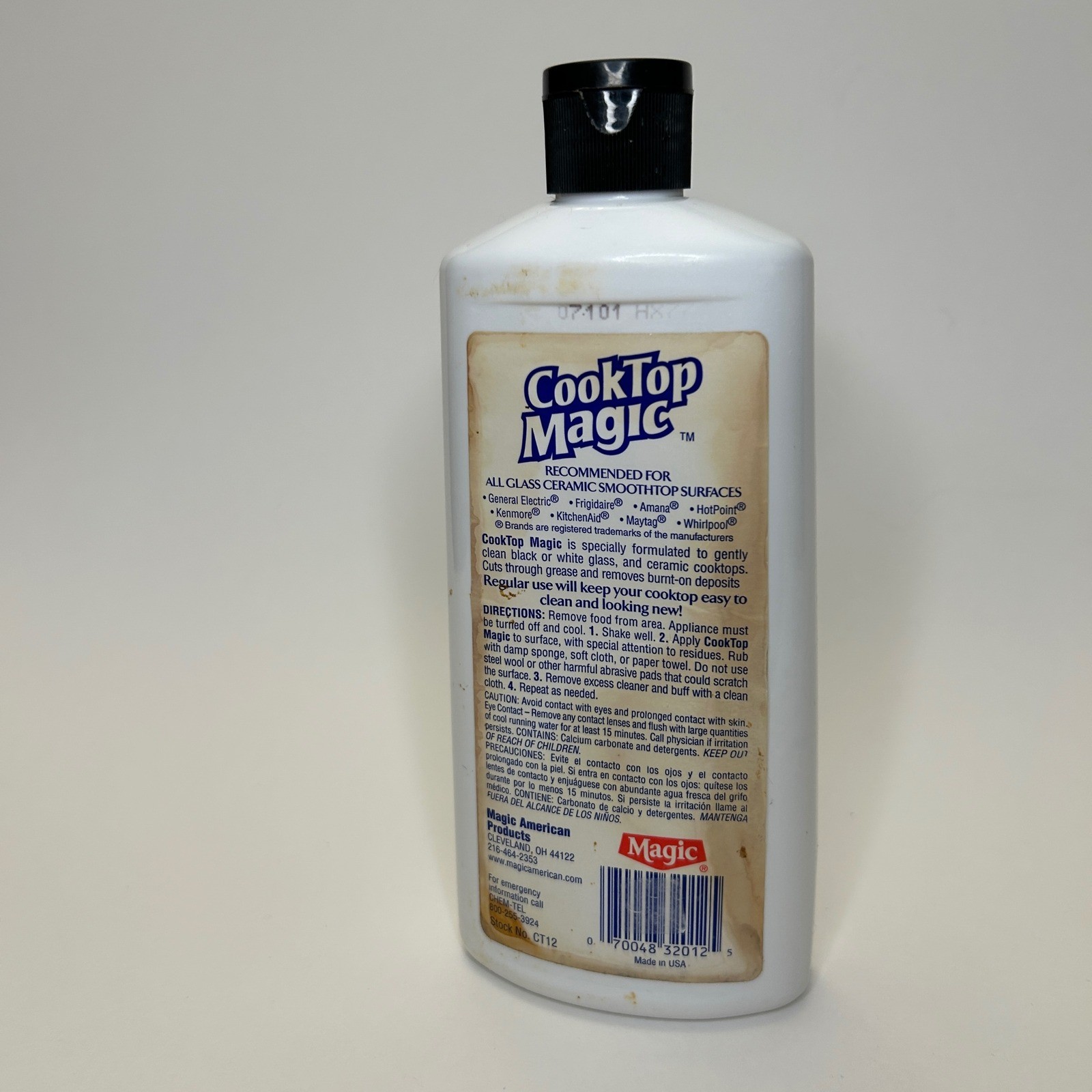 CookTop Magic Safe Cleaning Cream for Glass Ceramic Smooth Cooktops 16oz Vtg new
