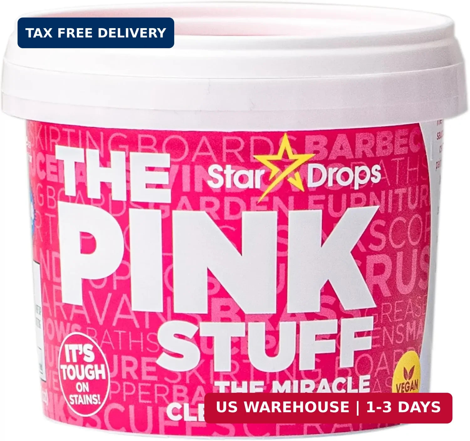 The Pink Stuff Cleaning Paste 500g, Multi Purpose Cleaner for Kitchen