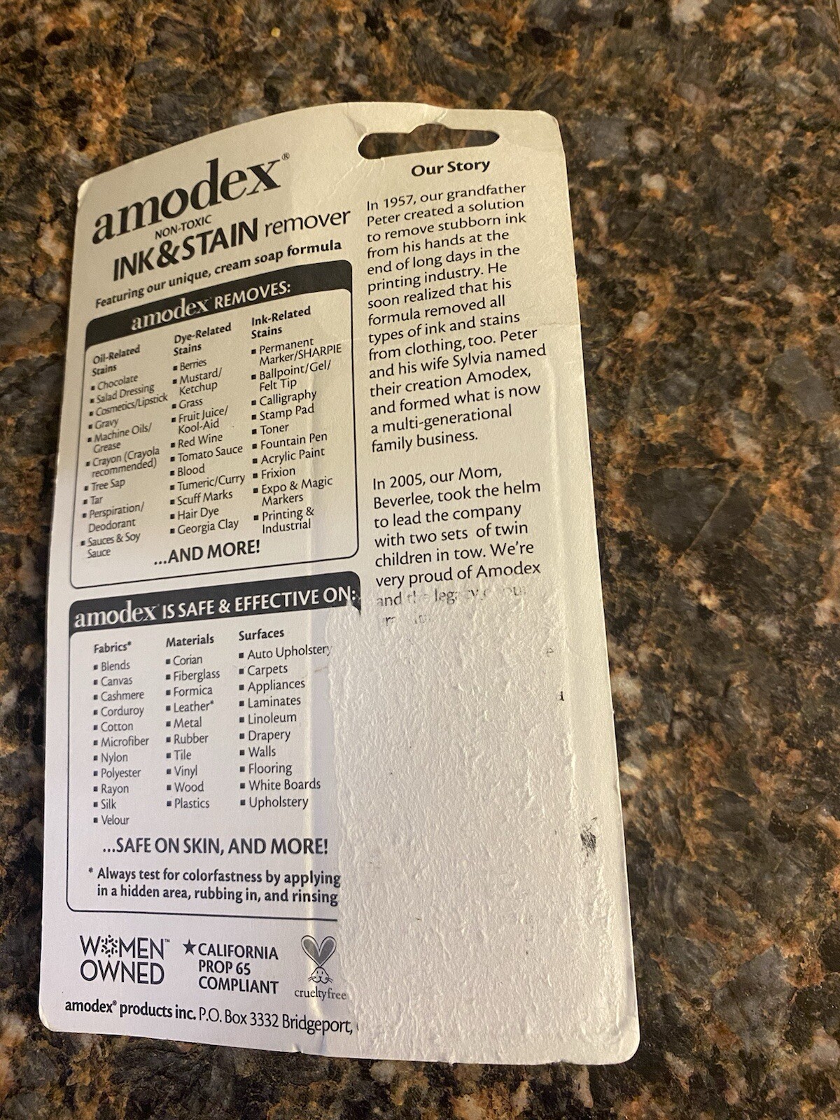 Amodex Ink and Stain Remover – Cleans Marker, Ink, Crayon, Pen, Food. Non-Toxic