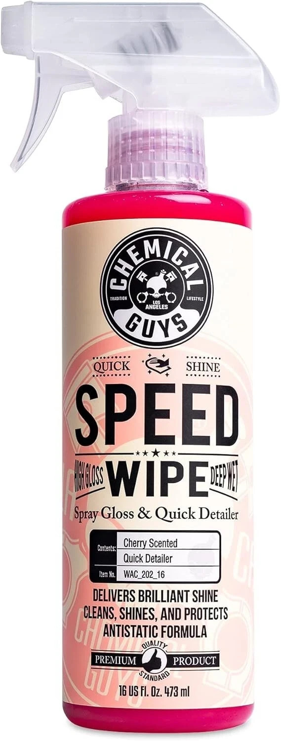 (4 Pack) Chemical Guys WAC_202_16 Speed Wipe Quick Detailer, 16oz, Cherry Scent