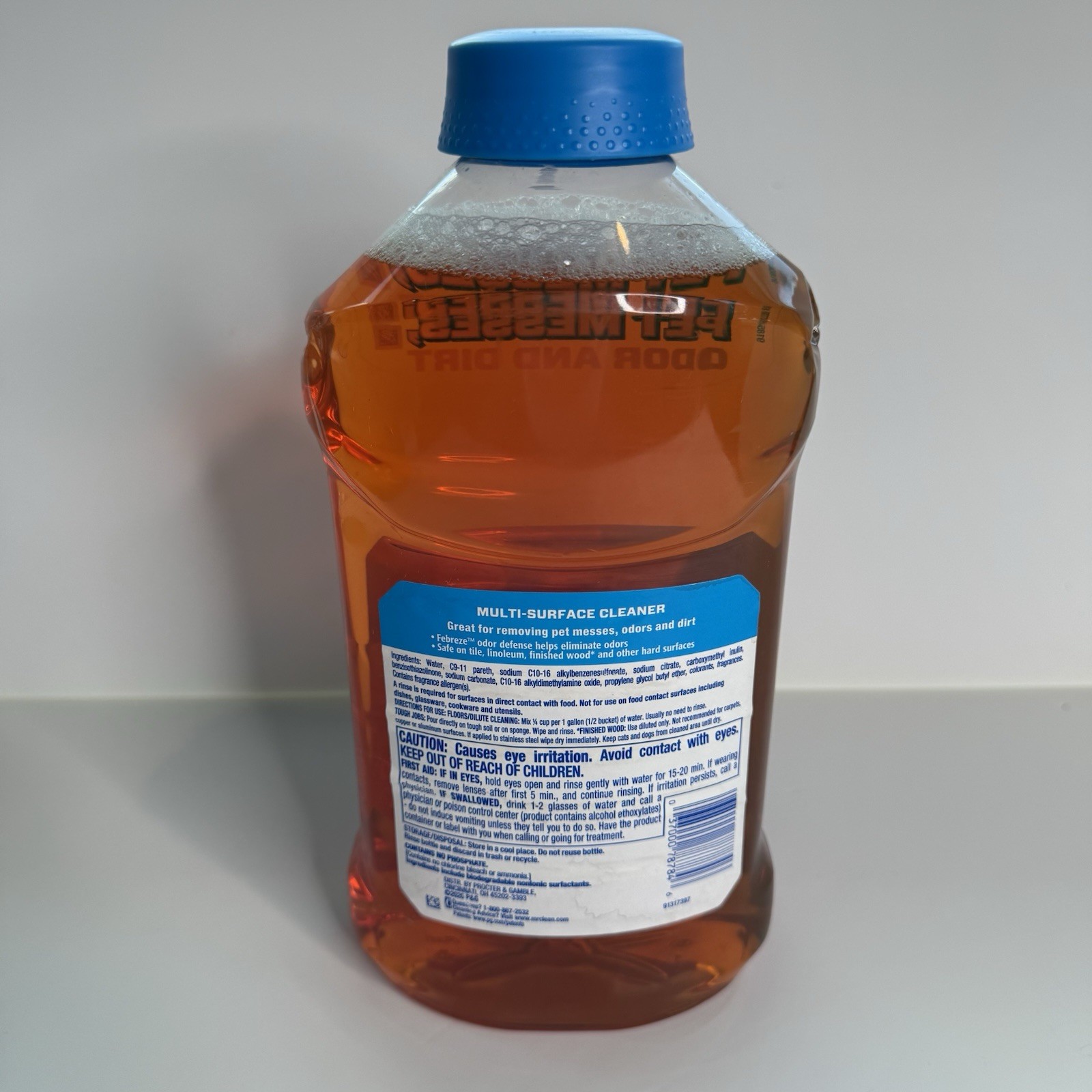 Mr Clean Pet Multi Surface Cleaner Household with Febreze Odor and Dirt 45 oz
