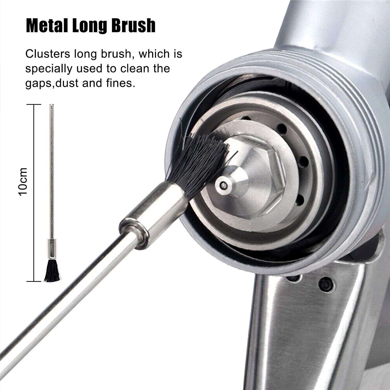 17 Piece Diamond Shine Nylon Mini Cleaning Brush Set Metal Straws Spray Guns