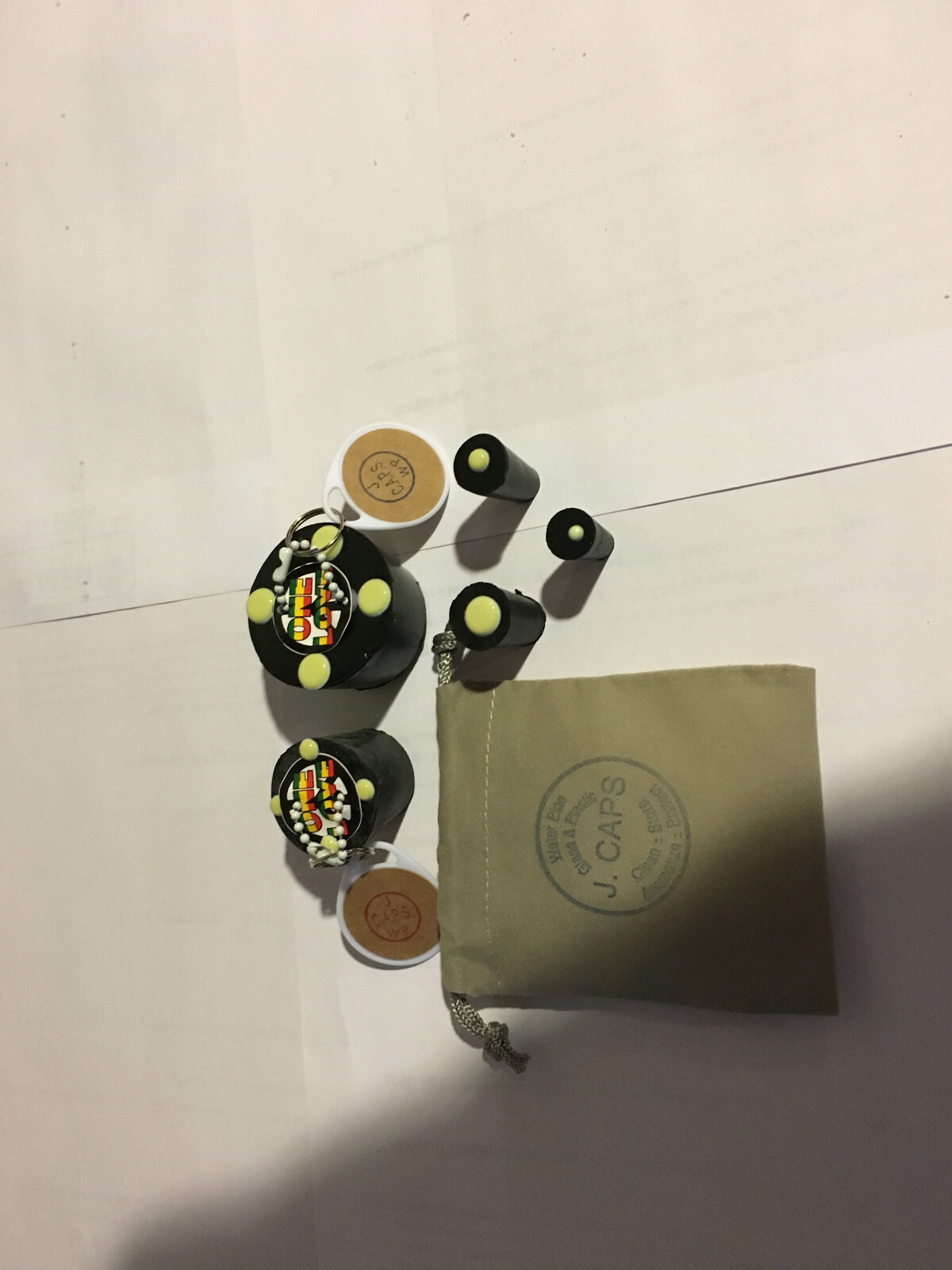 Glass / plastic Rig cleaning and storage caps