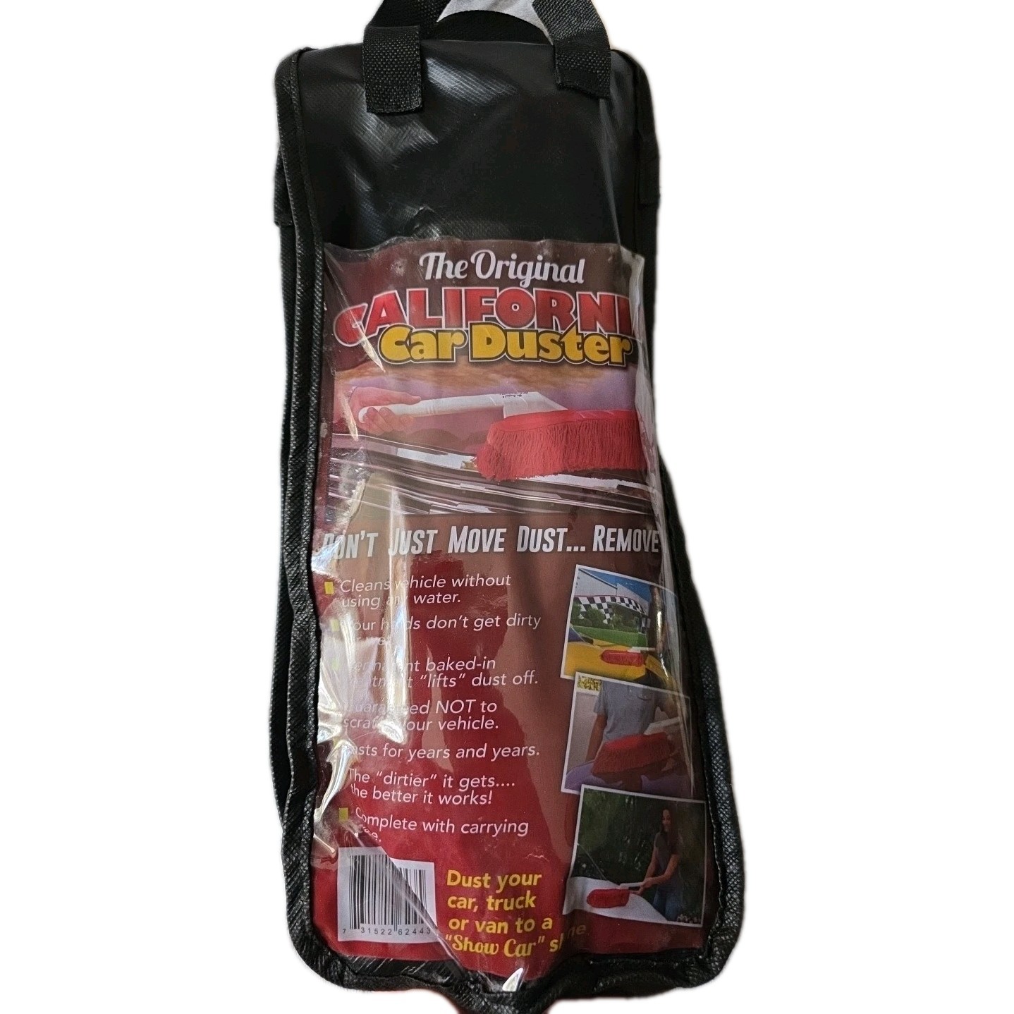 California Car Duster Plastic Handle Duster with Red Cotton
