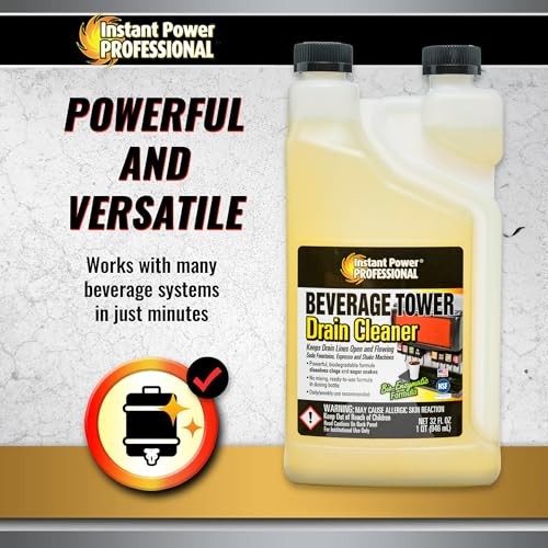 Professional Beverage Tower Drain Cleaner, Keg Line Cleaner Solution 1 Pack