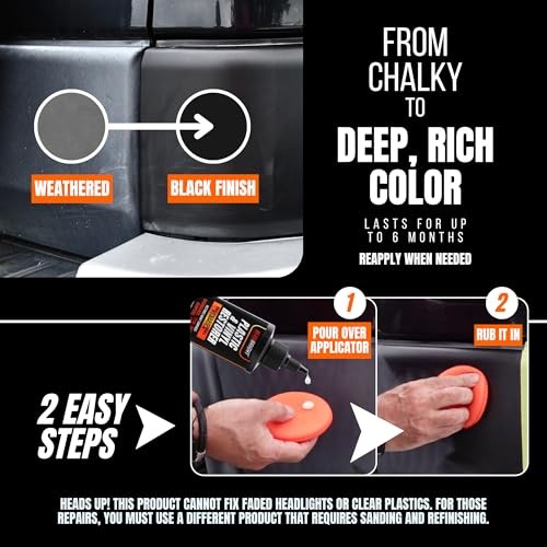Plastic Trim Restorer – Dry, Non-Greasy for a True Natural Black Trim Finish