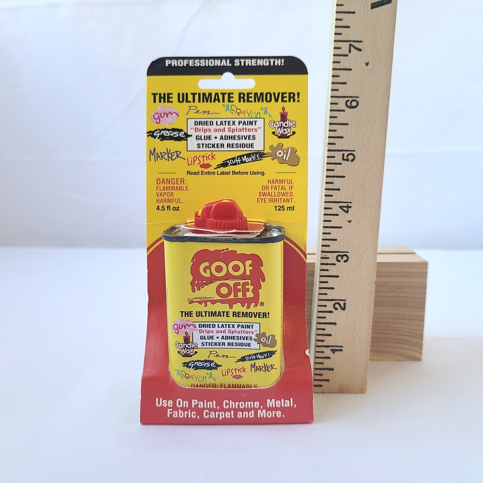 Vtg Advertising Goof Off Ultimate Remover Collectible Can Tin 4.5 fl oz – READ