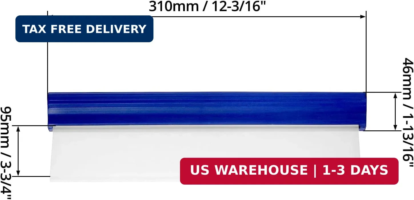 QWORK Car Squeegee, 2 Pack 12 inch Flexible Car Water Scraper Tool Silicone Wind
