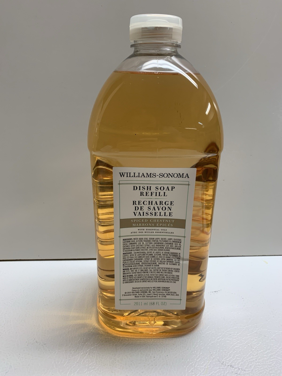 Williams Sonoma Spiced Chestnut Dish Soap Refill – 68fl oz NEW