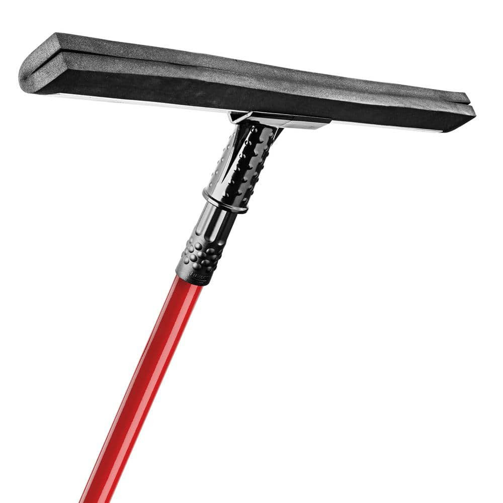 18 in. Flex Foam Blade Floor Squeegee with 52 Handle Steel Straight Durable New