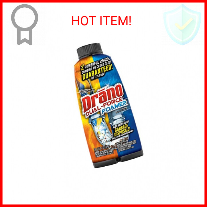 Drano Dual-Force Foamer Clog Remover, 17 fl oz