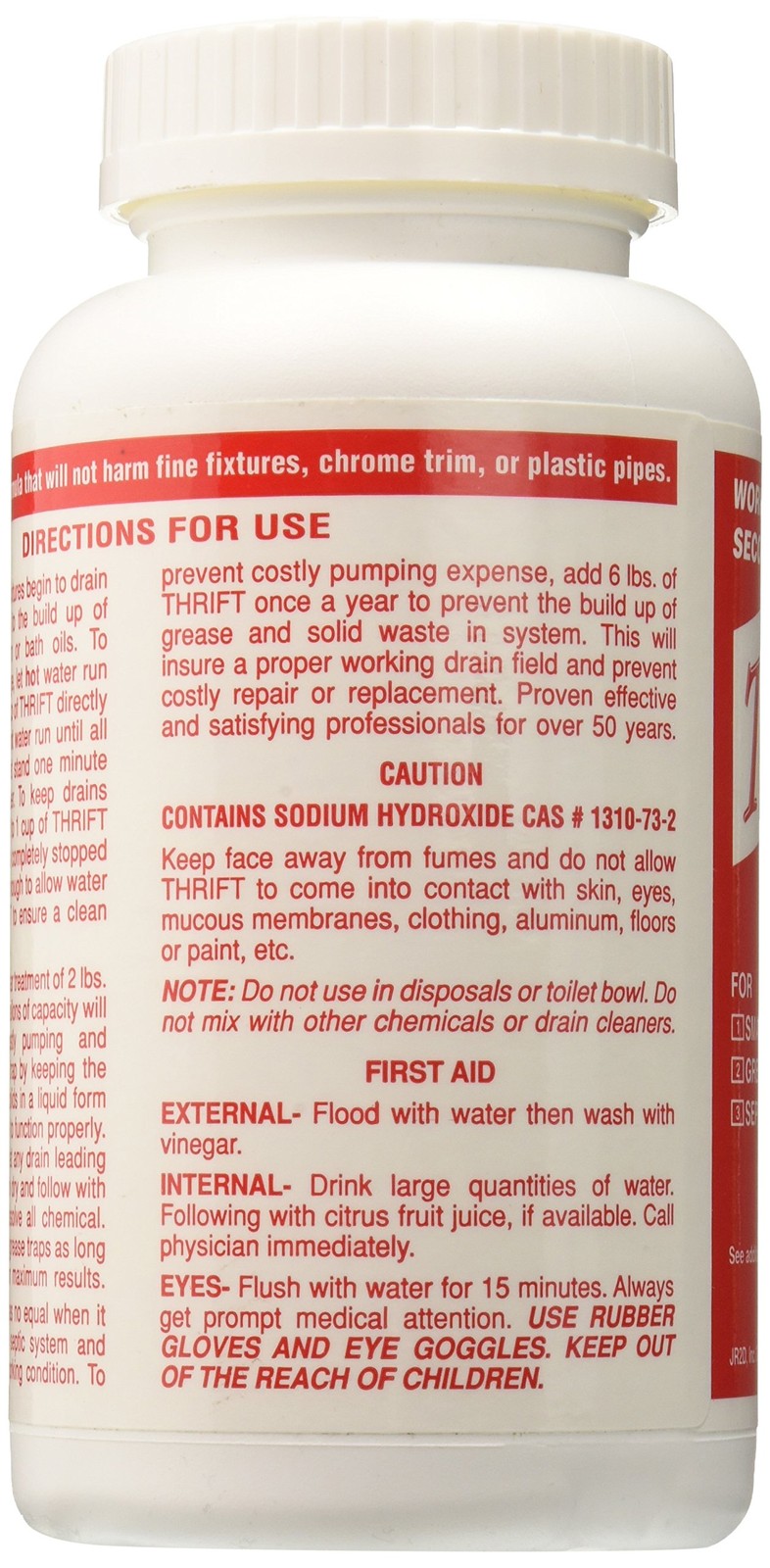 T-100 Alkaline Based 1-Pound Granular Drain Cleaner,Red