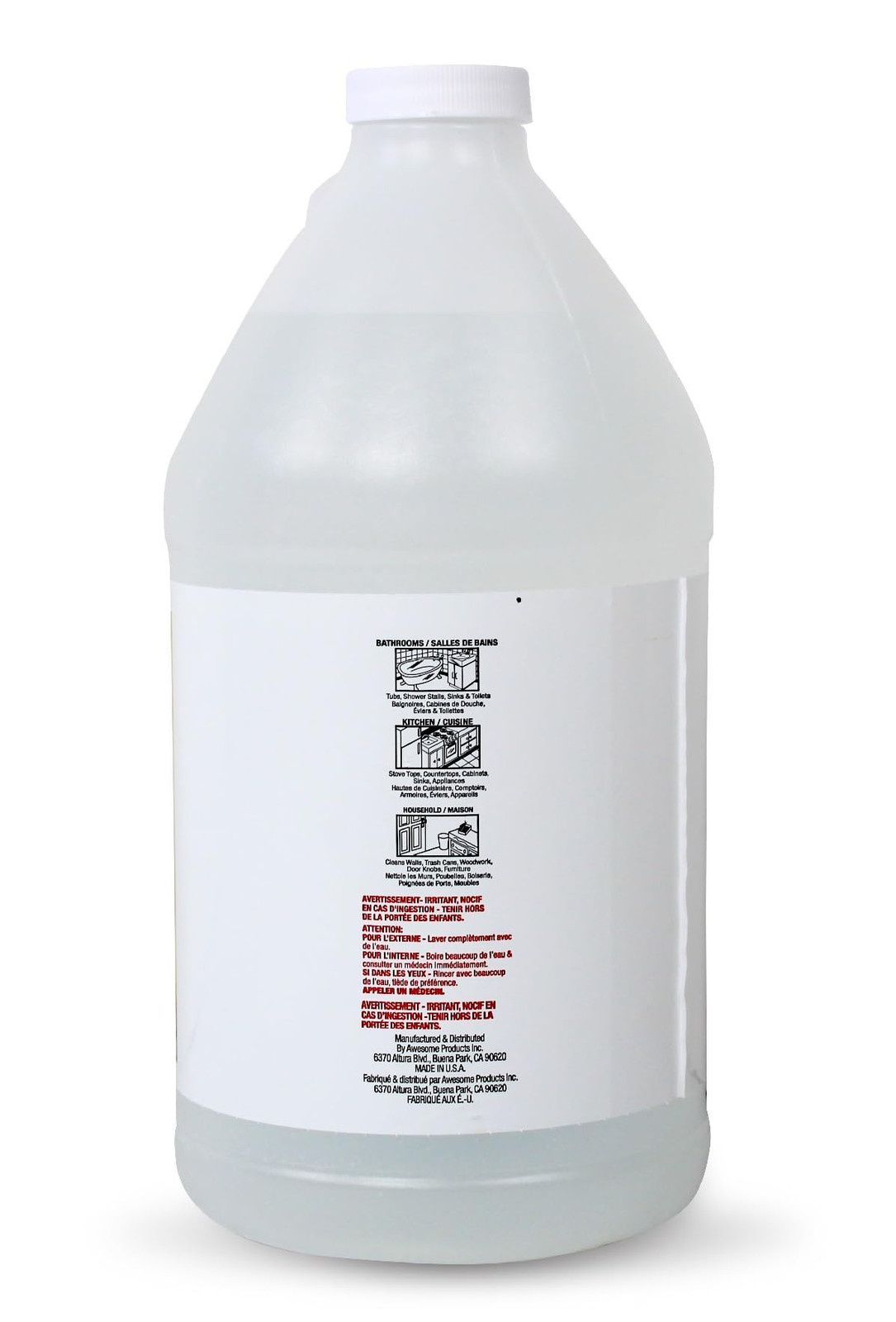 64 Fl Oz Fragrance Free Pure Ammonia Cleaner for Tough Stains and Grime