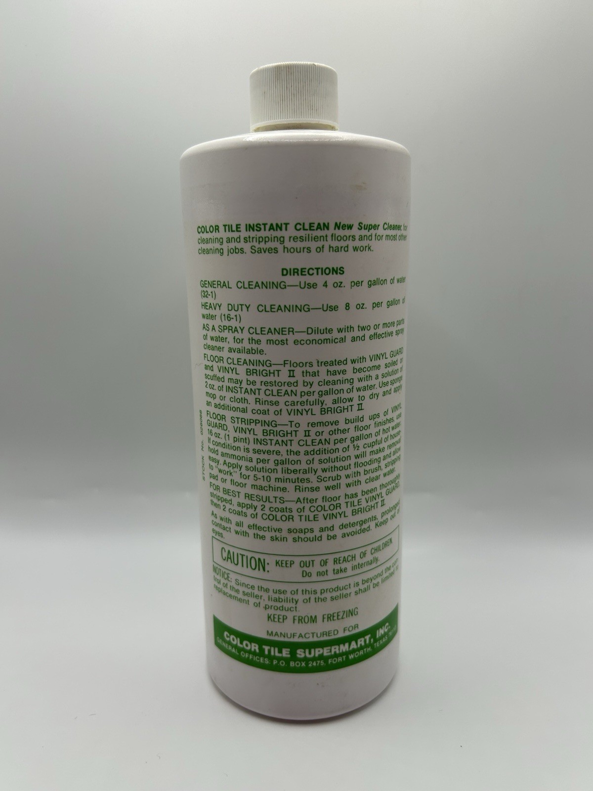 Color Tile Instant Clean 1 Qt New