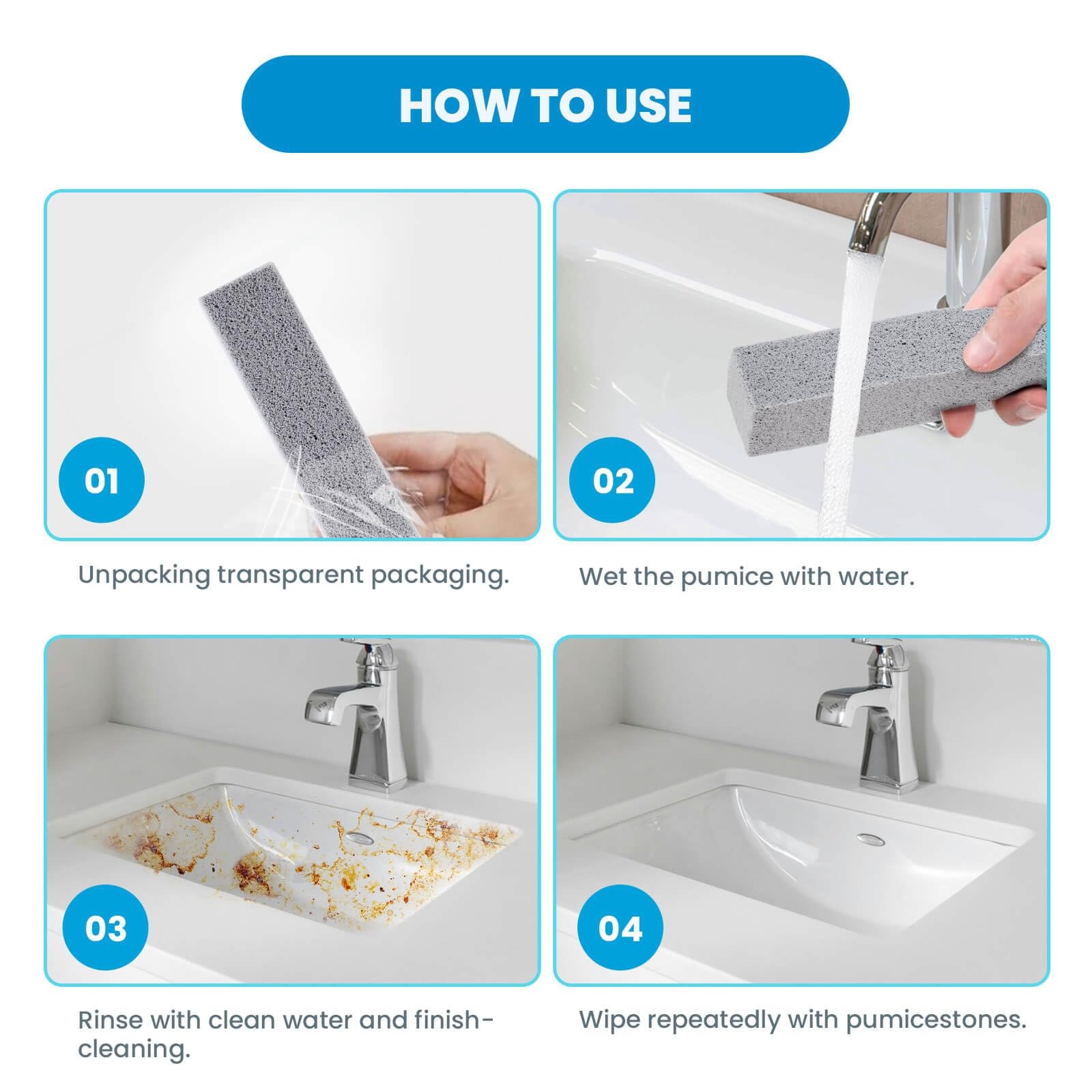 30 Pack Pumice Stone for Toilet Bowl Cleaning, Toilet Pumice Stones for Cleaning
