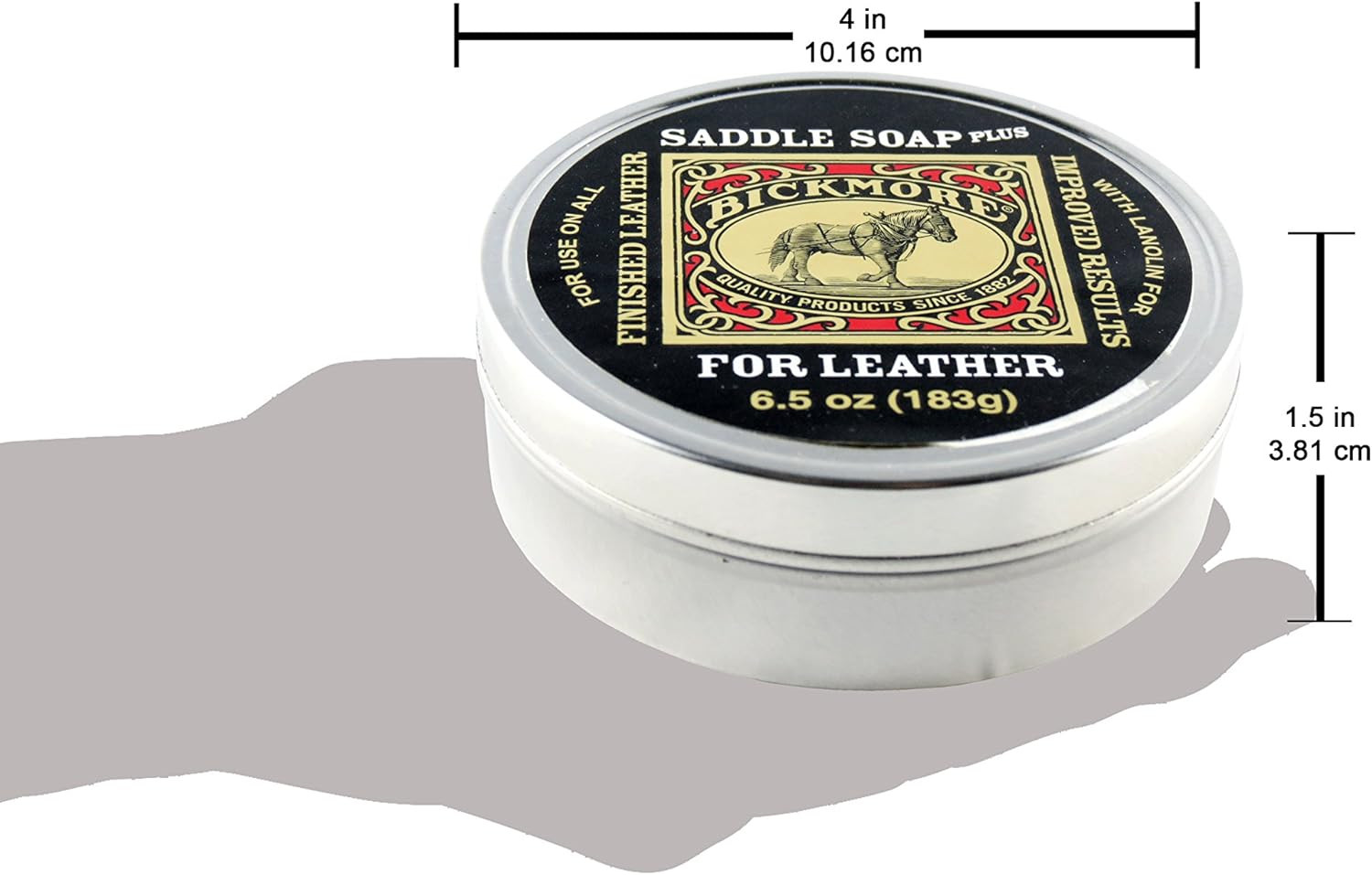 Bickmore Saddle Soap plus – 6.5Oz – Leather Cleaner & Conditioner with Lanolin –