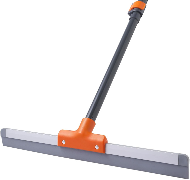 Escobilla de Goma para Suelos con Mango Extensible Limpieza de Agua Garaje