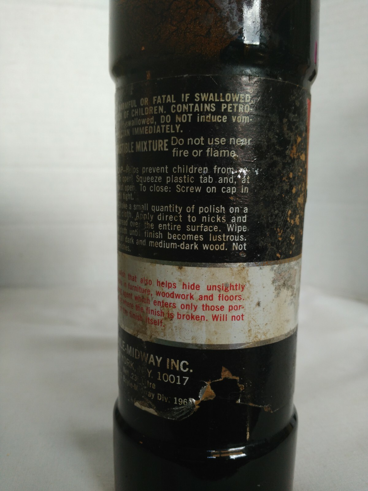 Vintage Rare Old English Scratch Cover For Dark Woods Glass Bottle 8 oz USA HTF